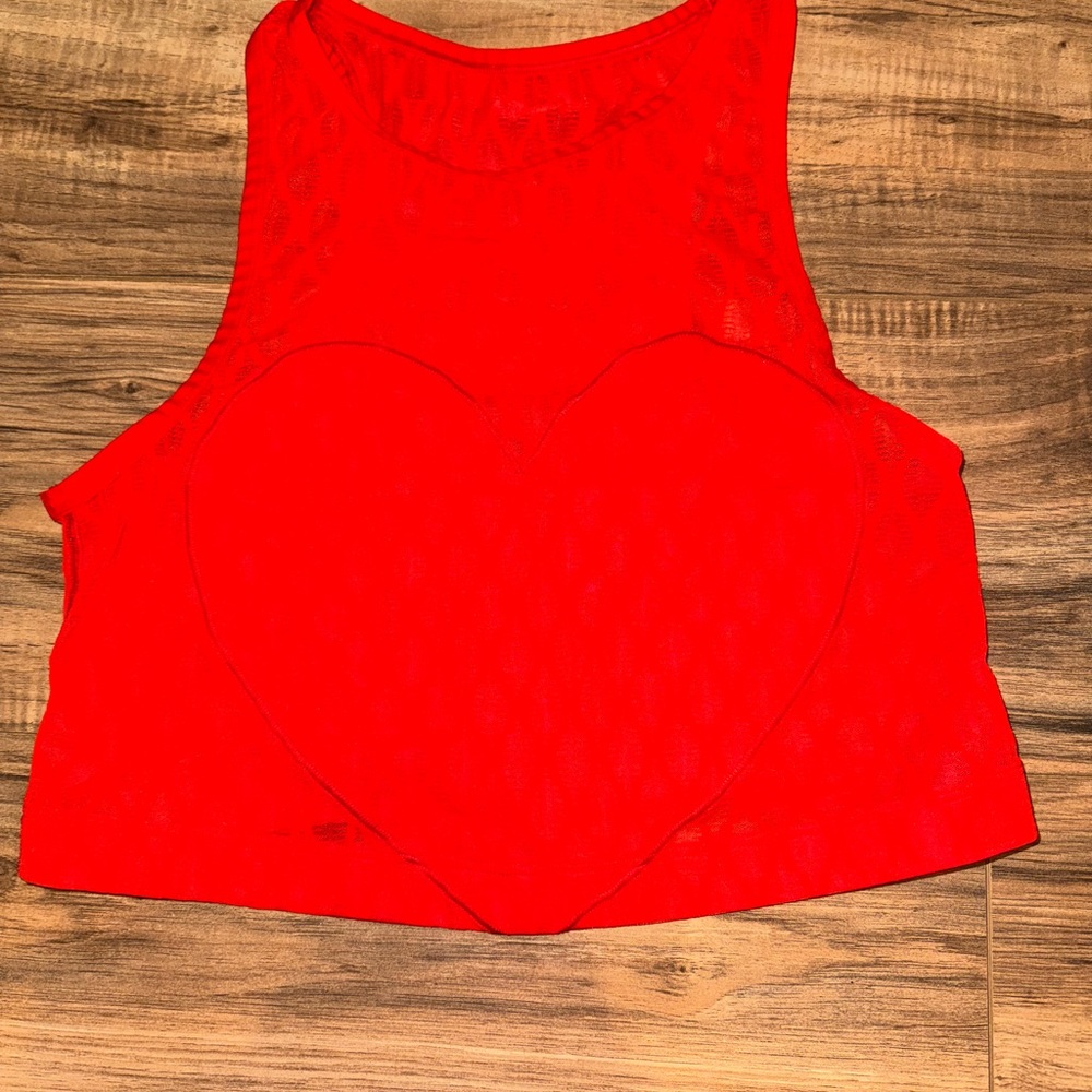 Fenty Beauty Run 2 You Mesh Heart Cropped Tank